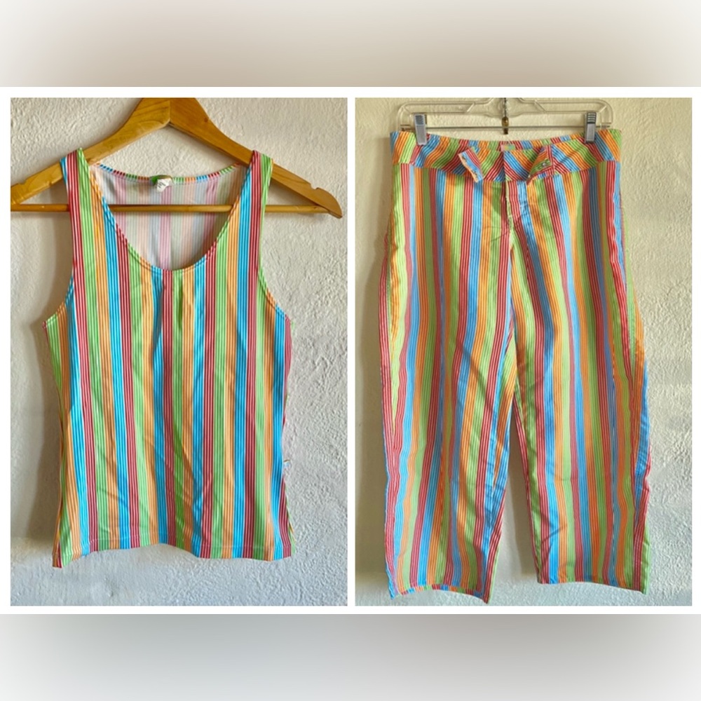 Agua de coco tank and pants - striped activewear
